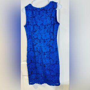 Calvin Klein cobalt lace dress 6 beautiful condition